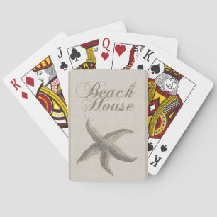 Beach House Starfish Seashore Playing Cards