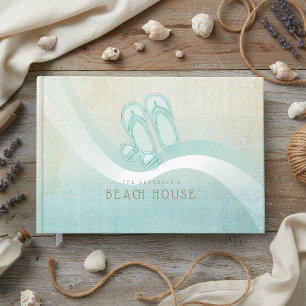 Beach House Sunglasses Flip Flops Aqua Blue ID623 Guest Book