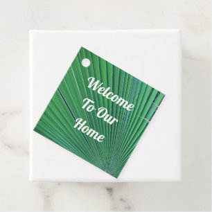 Beach House Tropical Palm Welcome Our Home Guest Favour Tags