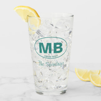 Beach House Two Letter Oval Fir Cottage Script Glass