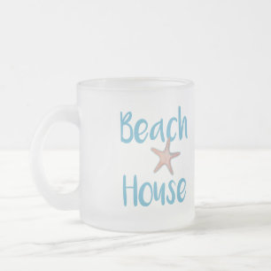 Beach House Typography Starfish Coffee Mug