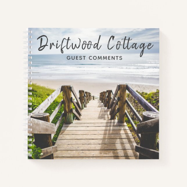 Beach House Vacation Comments Guest Book (Front)