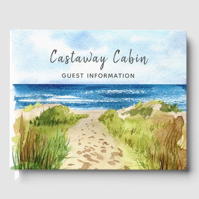 Beach House Vacation Comments Guest Book (Front)