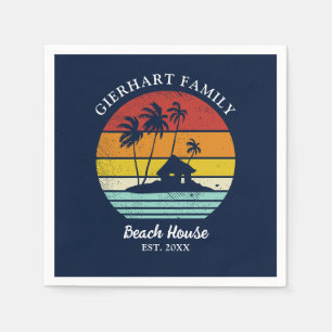 Beach House Vacation Family Reunion Nautical Napkin