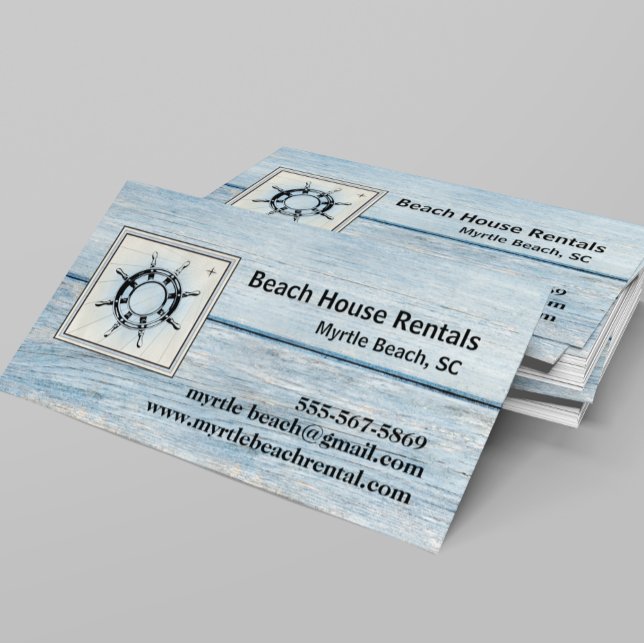 Beach House Vacation Rental Business Cards (Creator Uploaded)
