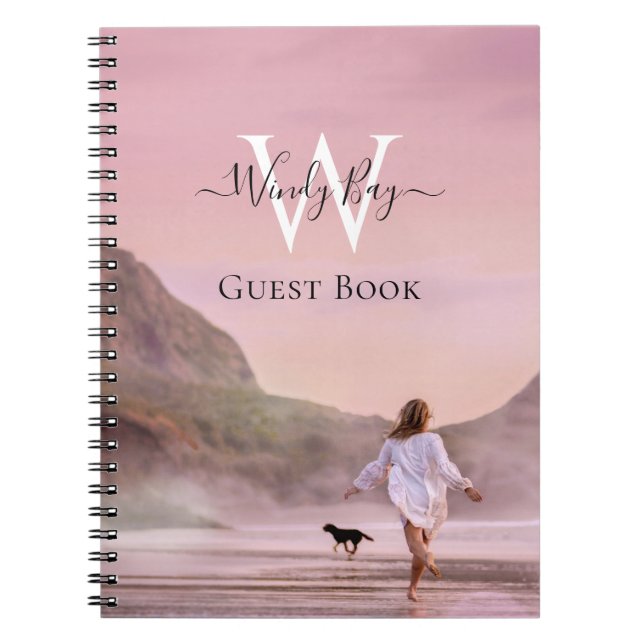 Beach House Vacation Rental Guestbook Notebook (Front)