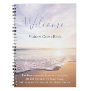 Beach House Vacation Rental Guestbook Notebook