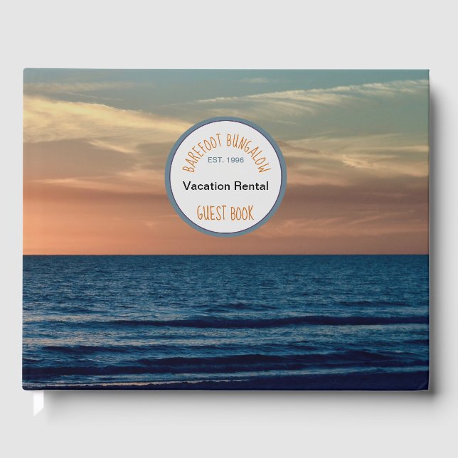Beach House Vacation Rental Photo Guest Book (Front)