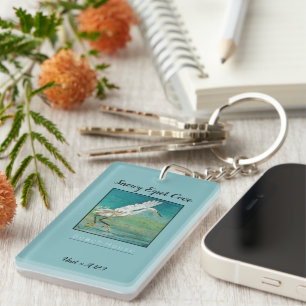 Beach House Vacation Rental Snowy Egret Key Ring