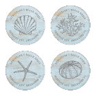 Beach House Vintage Sea Shells Coral Custom