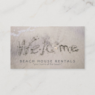Beach House Welcome Business Card