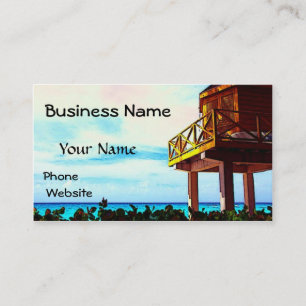 Beach House with Ocean View Business Card