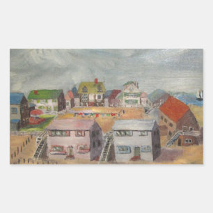 Beach Houses Rectangular Sticker