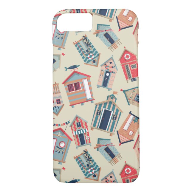 Beach Hut Pattern Case-Mate iPhone Case (Back)