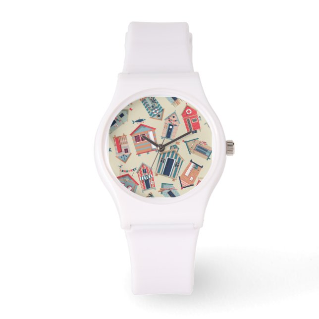 Beach Hut Pattern Watch (Front)