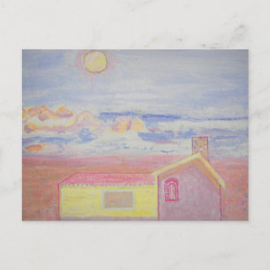 Beach Hut Postcard