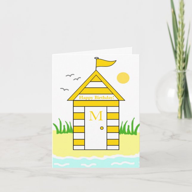 Beach Hut Yellow Card (Front)
