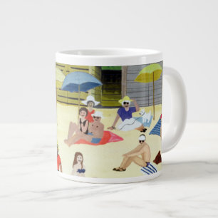 Beach Huts 1991 Large Coffee Mug