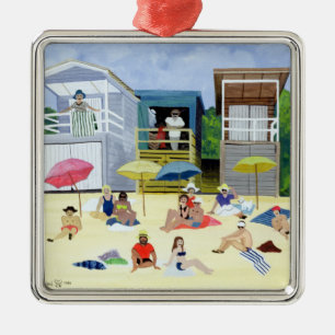 Beach Huts 1991 Metal Tree Decoration