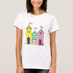 Beach Huts 1 Illustration T-Shirt