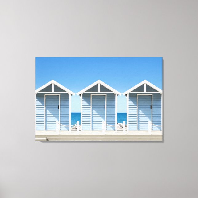 Beach Huts 2 Canvas Print (Front)