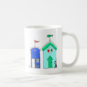 Beach Huts 2 Illustration Coffee Mug