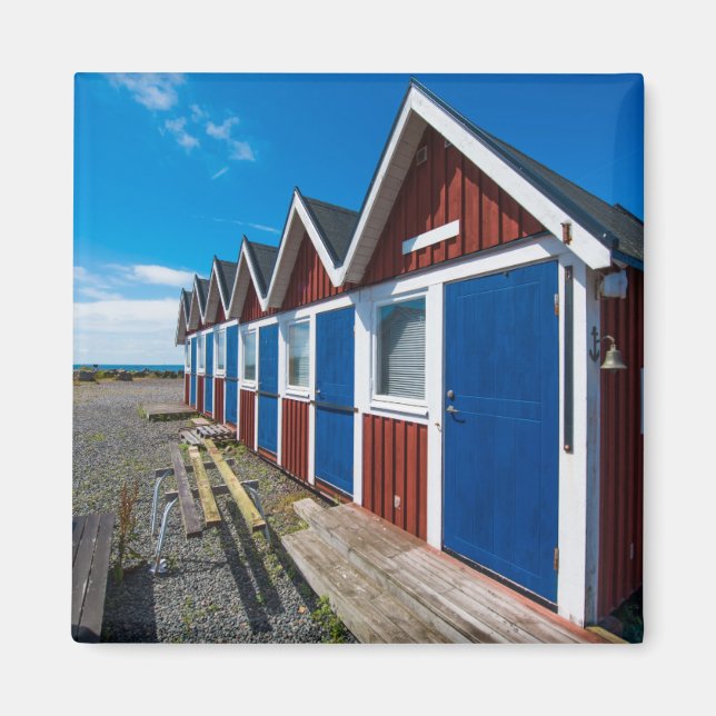 Beach Huts 3 Magnet (Front)