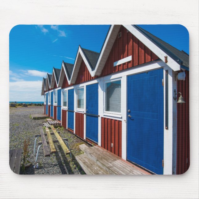 Beach Huts 3 Mouse Mat (Front)