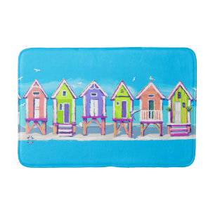 Beach Huts Bath Mat