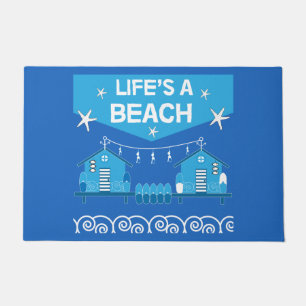 Beach Huts Beach Homes Surfing Sea Wooden Bo Doormat