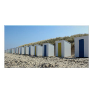 Beach huts, Cadzand-Bad, the Netherlands Poster