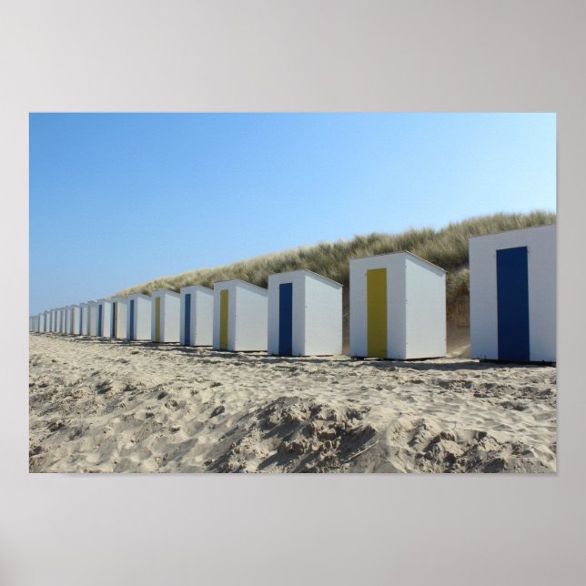 Beach huts, Cadzand-Bad, the Netherlands Poster (Front)
