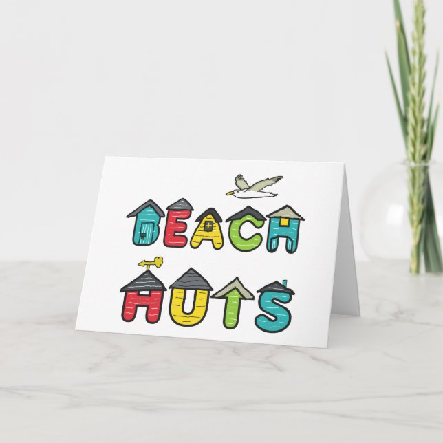 Beach Huts Card (Front)