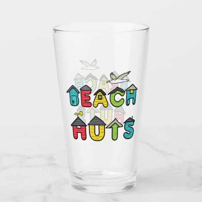 Beach Huts Glass (Front)