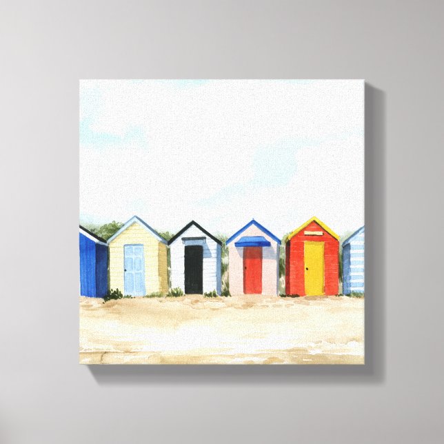 Beach Huts I Canvas Print (Front)