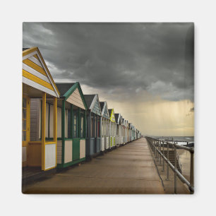 Beach Huts In A Summer Storm   Southwold Magnet