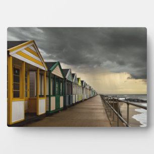 Beach Huts In A Summer Storm Southwold Plaque