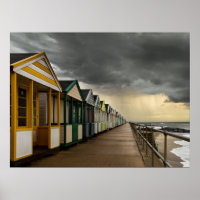 Beach Huts In A Summer Storm | Southwold