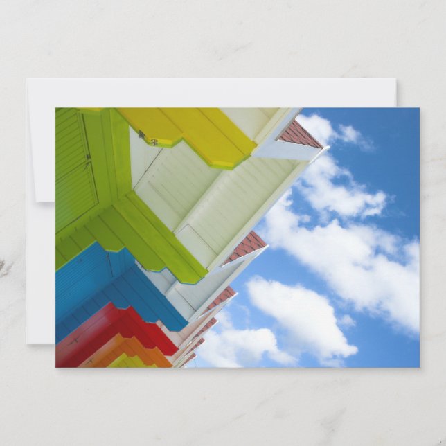 Beach Huts Invitation (Front)