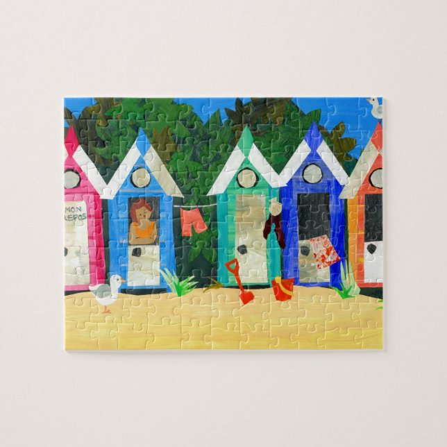 'Beach Huts' Jigsaw Puzzle (Horizontal)