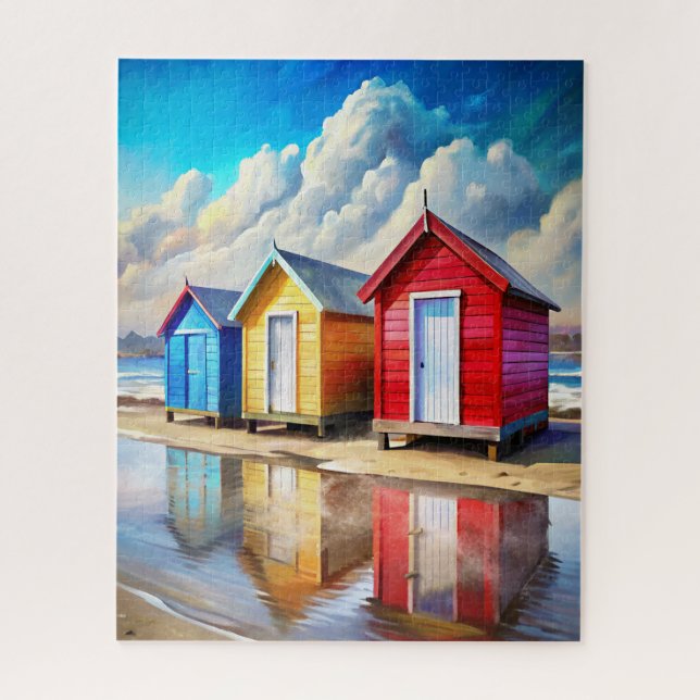 Beach Huts Jigsaw Puzzle (Vertical)