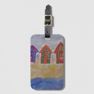 Beach Huts Luggage Tag