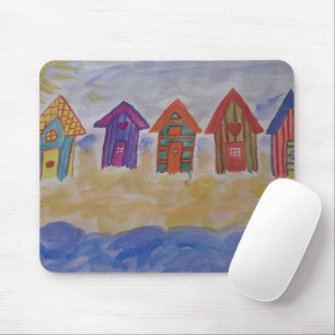 Beach Huts Mouse Mat