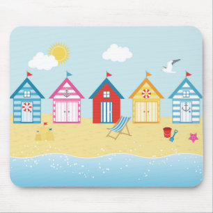 Beach Huts Mouse Mat