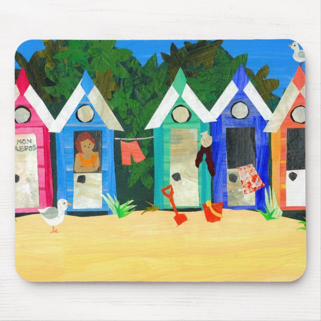 'Beach Huts' Mousepad (Front)