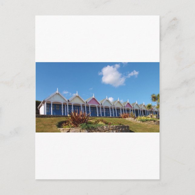 Beach Huts Postcard (Front)