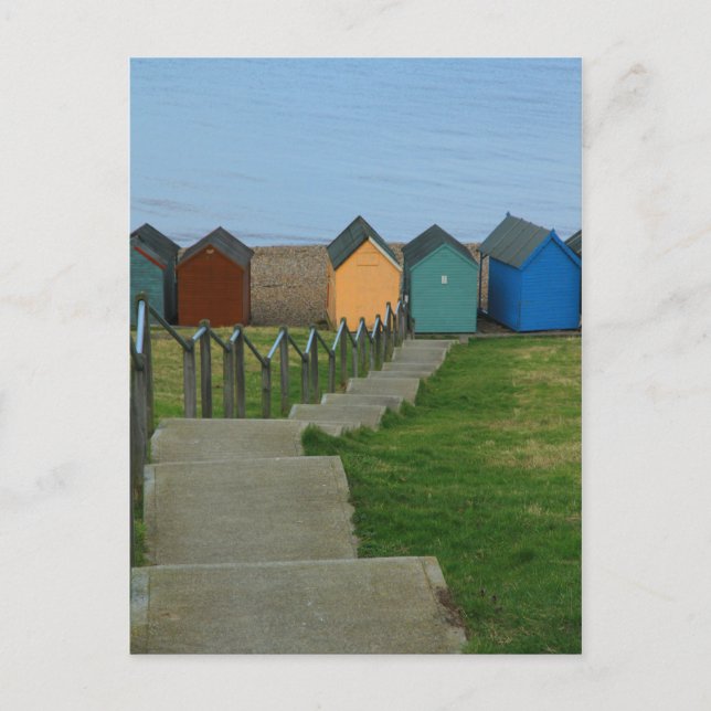 Beach Huts Postcard (Front)