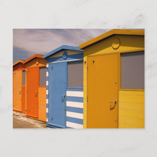 Beach Huts Postcard (Front)