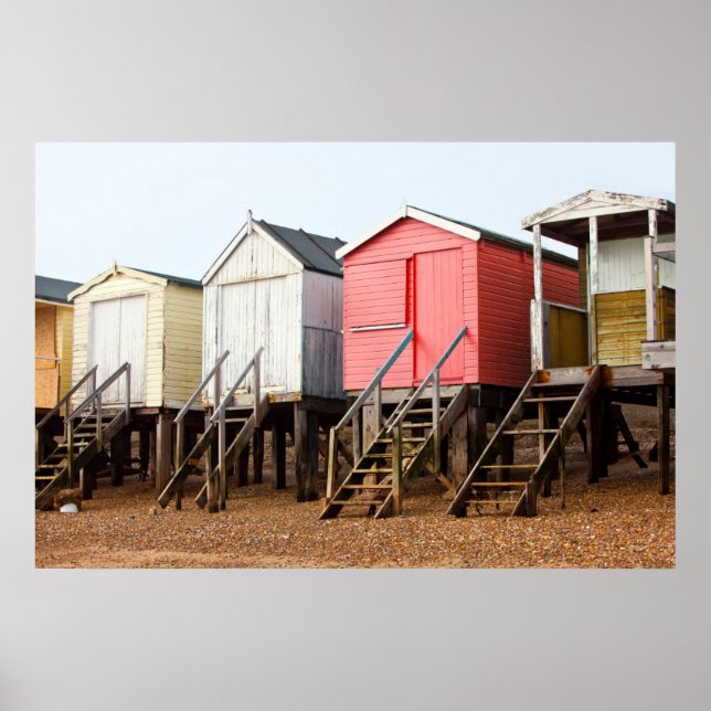 Beach Huts Poster (Front)