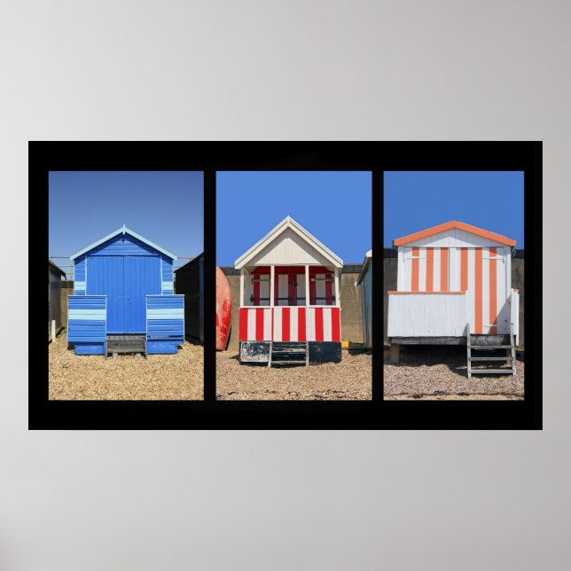 Beach Huts Poster (Front)